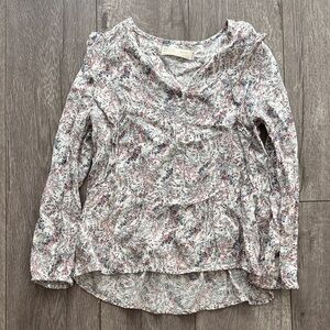 Zara girls soft collection floral blouse 8
